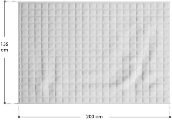 Couverture de poids Juskys - 135x200 cm - 9kg - Blanc