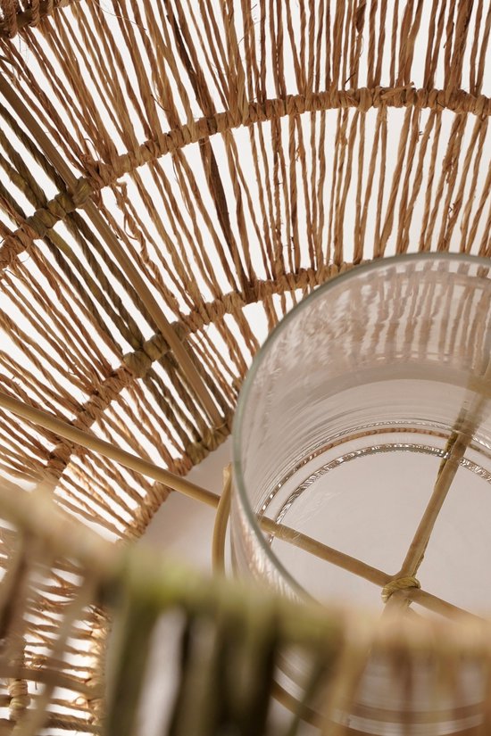 Mica Decorations Lanterne Liliano - H51 x Ø40 cm - Jute - Vert foncé