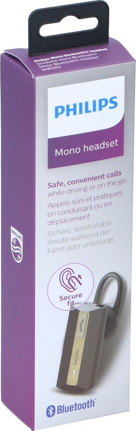Philips SHB1202/10 casque/écouteurs intra-auriculaires Bluetooth Noir, Or