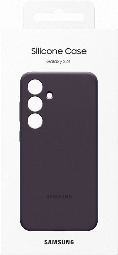 Étui en silicone Samsung - Convient au Samsung Galaxy S24 - Violet foncé