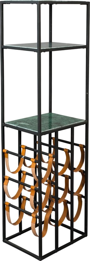 Dutchbone Mil Wine Cabinet Marble/ Metal - Multi colour