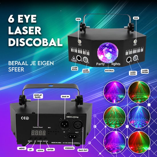 MSP Pulse FX 7 - lampe disco - boule disco - laser - boule disco - LED - DMX - party lighting