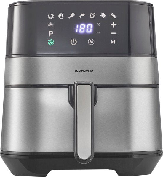 Inventum GF500HLD - Friteuse - Friteuse à air chaud - 5 litres - 80 à 200 degrés - Sans PFAS - 1700 watts - Noir/Argent - Best Buy Mars 2025