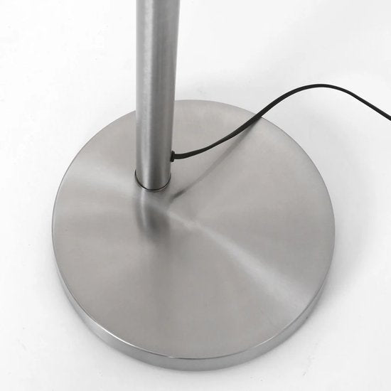 Lampadaire Synna 1327ST - Lampe à arc LED orientable et dimmable en acier et verre, Design moderne, Mexlite, avec 5 sources lumineuses (4,5W) et cordon de 235 cm