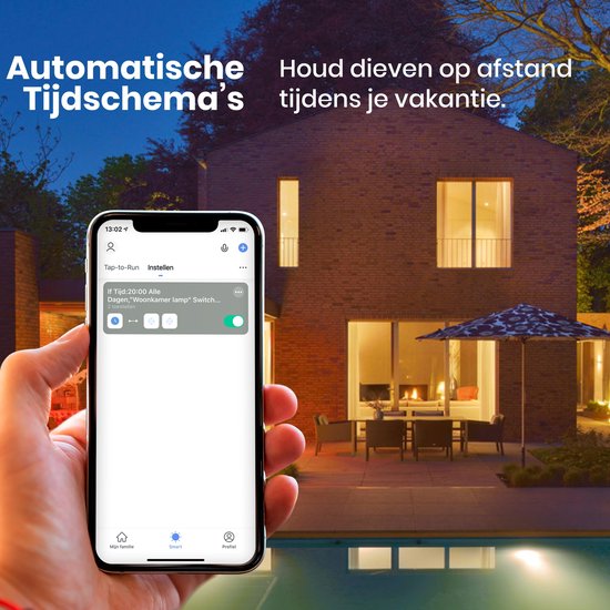 Iqonic Smart Plug - Prise intelligente - avec minuterie et compteur d'énergie - 16A - 4 pièces