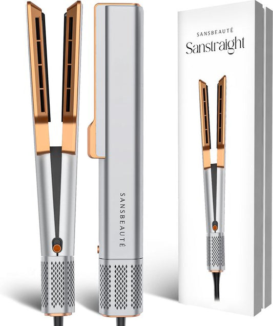 Lisseur & Sèche-Cheveux - Sansbeauté® - 2-en-1 - 80°C à 140°C - Souffle froid - Gris