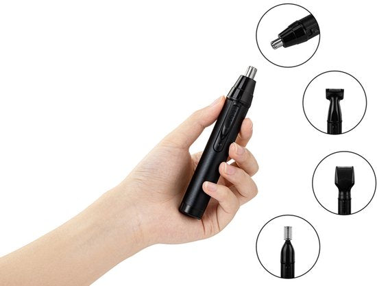 Wellhealth - Tondeuse 4 en 1 pour le nez et les oreilles - Noir