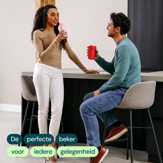 Tasse thermos Castagnola - Tasse à café à emporter - Tasse de voyage pour café et thé - Tasse à thé - 380 ML - acier inoxydable - Rouge