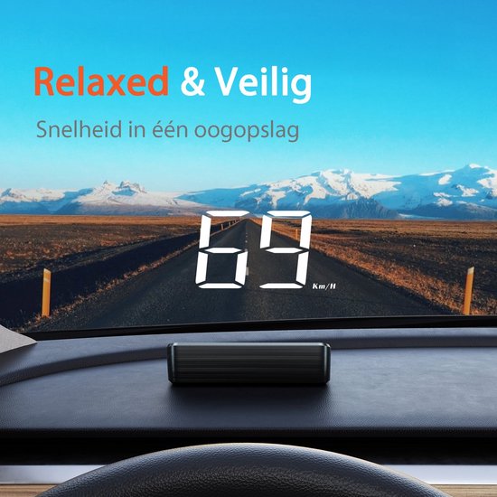 Tech Essentials Automatic - GPS Speedometer Auto HUD - USB-C - White - Head Up Displays - Plug and Play