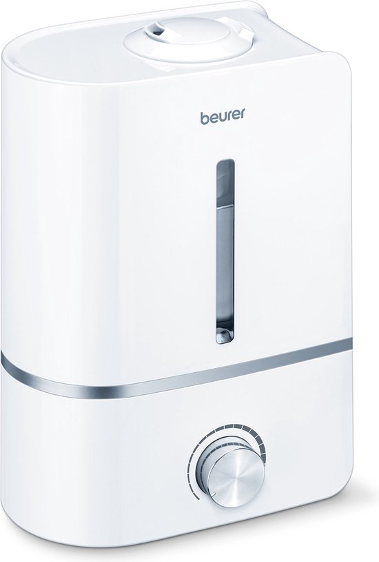 Beurer LB 45 Humidificateur - Ultrasonique - Aroma - Jusqu'à 30 m2 - Faible niveau sonore - Réservoir d'eau de 4 L - 2 buses de brumisation - Garantie 3 ans - Blanc