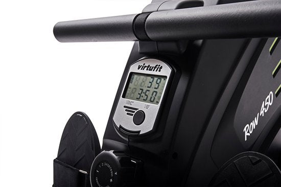 VirtuFit Row 450 - Rameur - Système de résistance magnétique silencieux - Rameur - 10 résistances - Pliable - Rameurs - Roues de transport incluses