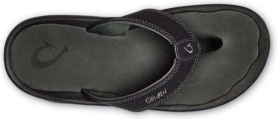 Pantoufles Olukai Ohana Hommes Noir/Ombre foncé 40
