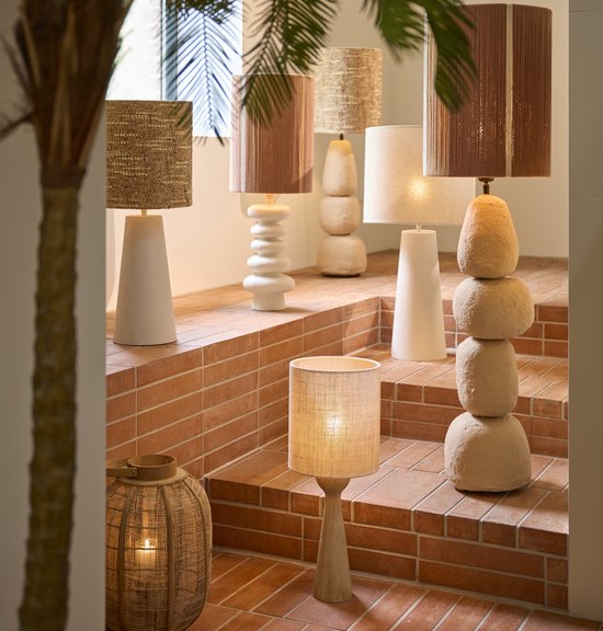 Light & Living Lampe à poser Marree - Papier Maché - 72cm - excl. abat-jour