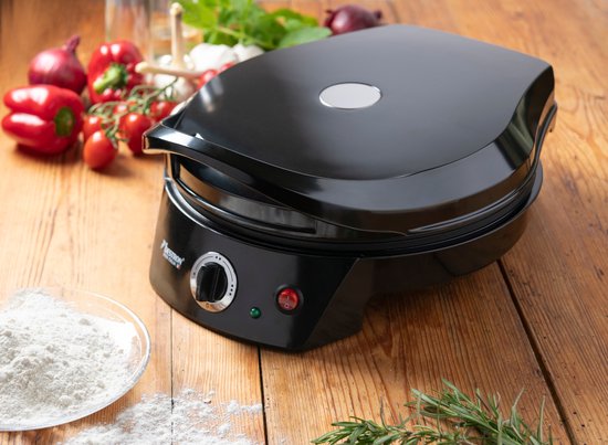 Bestron Four à pizza - APZ400Z - Maximum 230°C - Ø27 cm - Noir - Peut également être utilisé comme grill de table - Garantie 5 ans