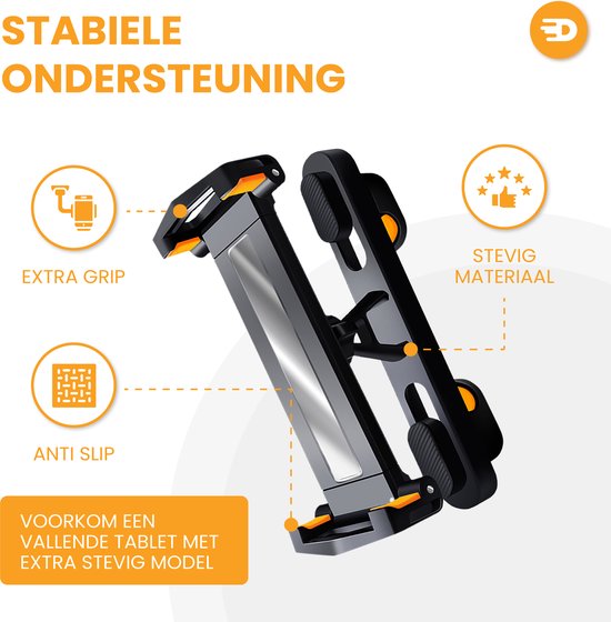 Porte-tablette de luxe pour voiture - Appui-tête - Rotation à 360 degrés - Convient pour tablette, téléphone et autres