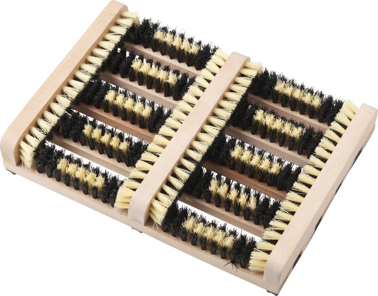 Brosse à pieds avec brosses - pour bottes et chaussures - Bois - Antidérapant