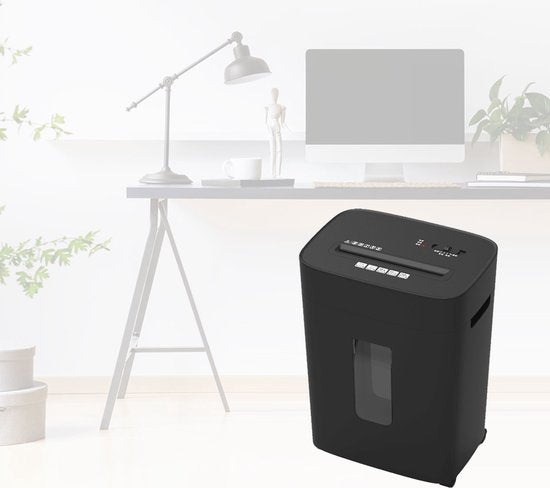 BRASQ Déchiqueteuse de papier avec corbeille noire - Déchiqueteuse de papier de 20 litres pour la maison et le bureau - Déchiqueteuse de cartes de crédit - P4 - 15 feuilles micro déchiquetées 4 x 38 mm