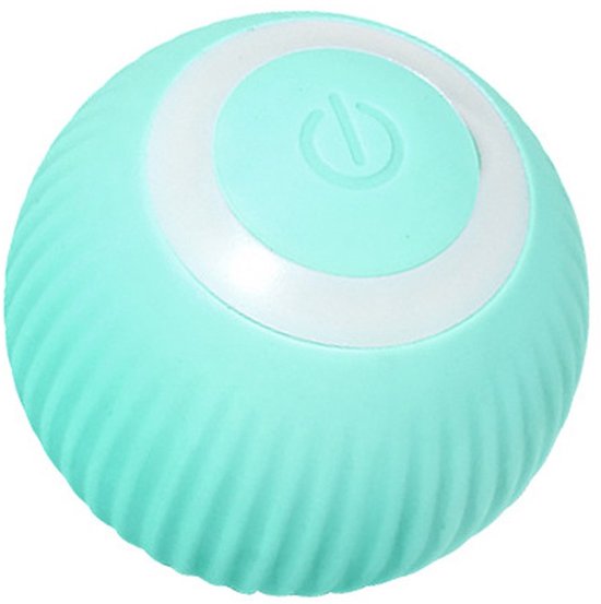 Balle de jeu auto-roulante pour chat ou chien - Interactif - USB - Bleu