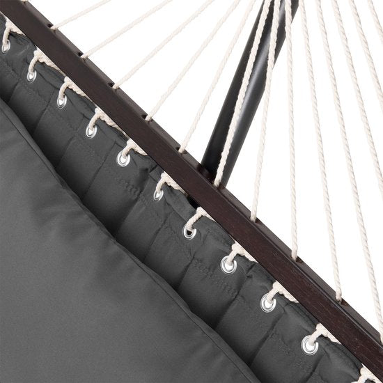 Juskys Hamac Cata - Anthracite - Base et coussin inclus