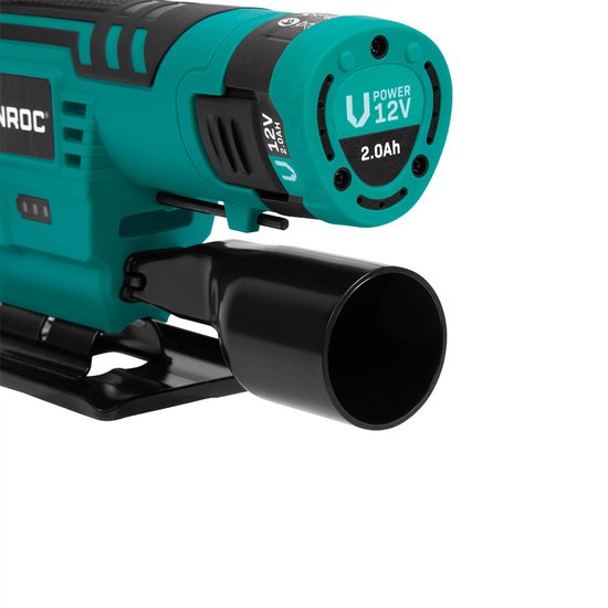 VONROC Accu Jigsaw 12V - Batterie, câble usb-c et lames de scie inclus