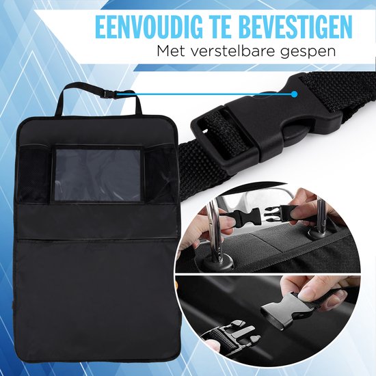 All Ride Car seat organizer - Organiseur de voiture - Porte-tablette - Noir