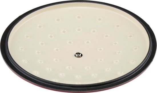alpina Casserole en fonte avec couvercle - Plaque de cuisson ⌀ 24 cm - Toutes sources de chaleur - Rouge