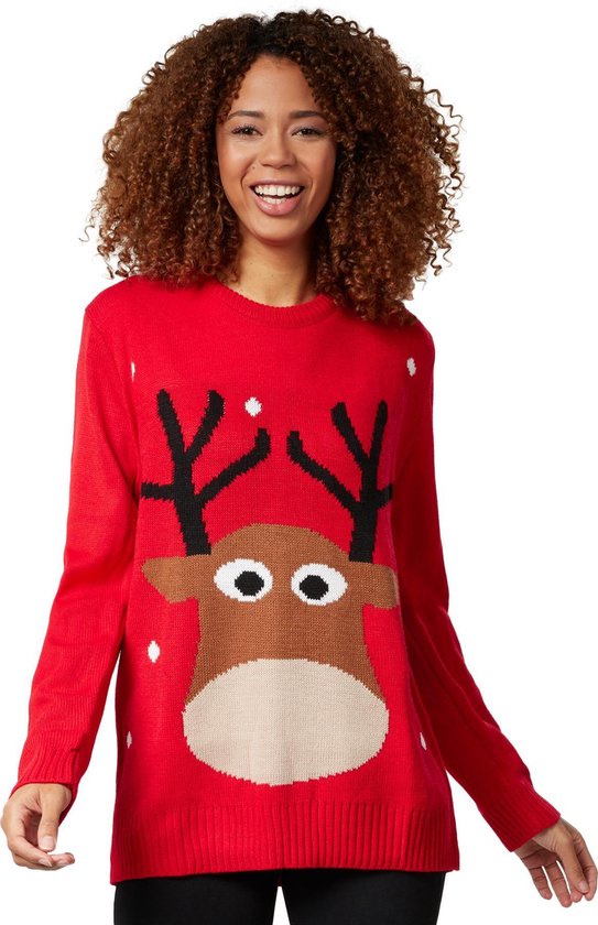 Dressforfun Pull de Noël sympathique renne XXL - déguisement halloween déguisement carnaval déguisement carnaval déguisement carnaval déguisement carnaval - 303394