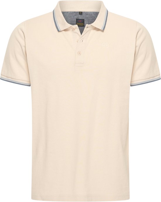 Mario Russo Polo Shirt Edward - Polo Shirt homme - Chemises polo homme - Coton - Light Beige