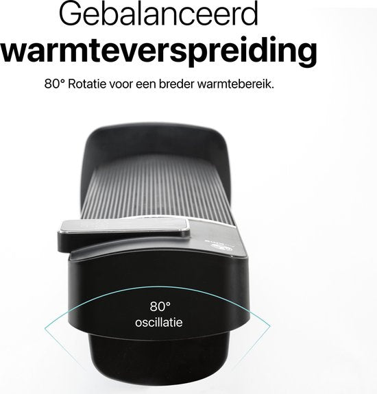 AirKing Chauffage électrique - 2000 Watts - Noir - Chauffage céramique avec télécommande et fonction minuterie