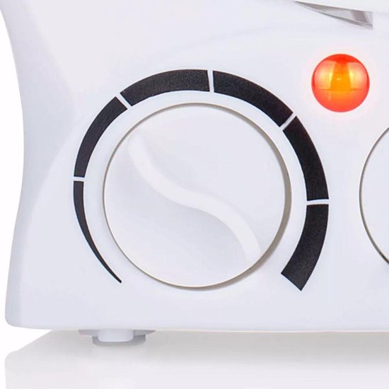 Réchaud électrique Tristar KA-5039 - 2 niveaux de chaleur - Réchaud compact à ventilateur - Réchaud de camping - Plage de chauffage jusqu'à 25 m² - 2000W - Blanc
