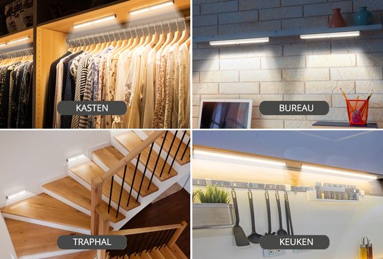 H&C Sensor Lamp Indoor Motion Sensor - 50 cm - Sans fil - USB Rechargeable