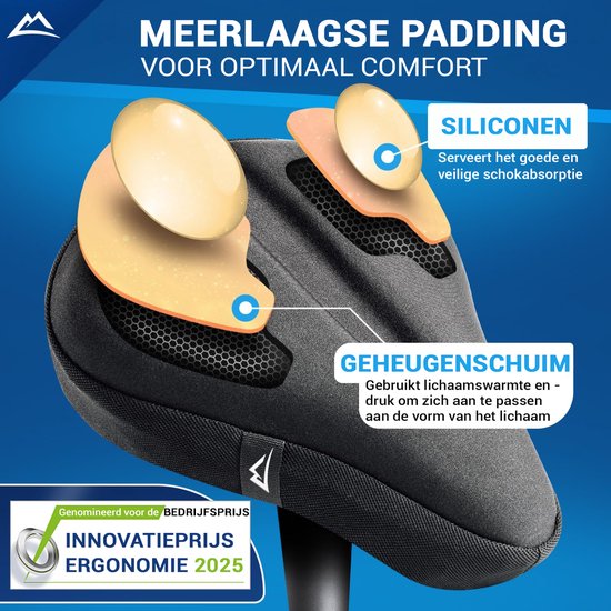 Housse de selle Nextcover vélo - mousse à mémoire de forme - imperméable avec housse de pluie