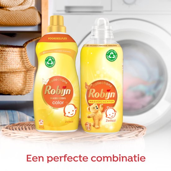 Robijn Klein & Krachtig Collections Color Zwitsal Détergent liquide 34 lavages