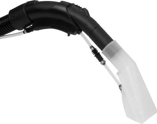 VONROC Nettoyeur de tapis 1400W - Aspirateur tout usage - pour l'aspiration humide et sèche - avec détergent et différents embouts d'aspiration