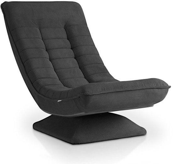 Fauteuil relax / Recliner Corsica - Velours côtelé - Gris foncé