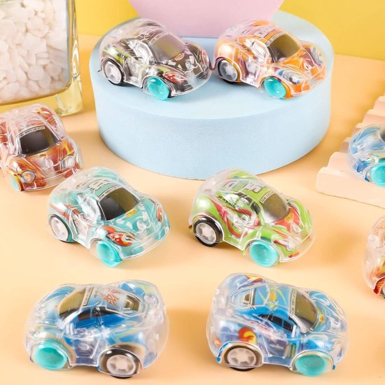 Partizzle 50x Voitures - Voitures à tirer - Voitures auto-conductrices - Cadeaux de distribution de voitures - Grabbelton Cadeaux pour enfants et jeunes enfants - Garçons - 5cm