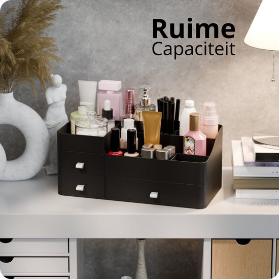 Organess - Organisateur de maquillage - Boîte de rangement - Organisateur de soins - Trousse de maquillage - Noir