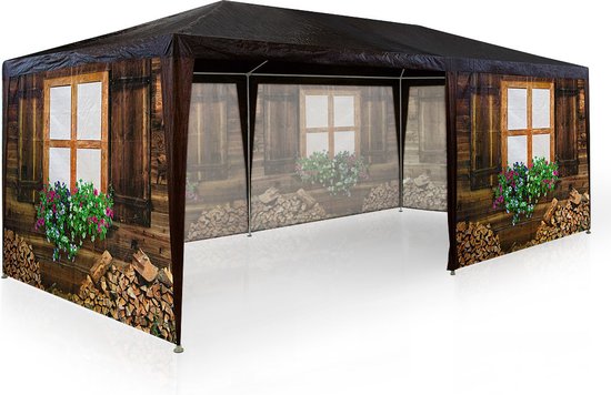 Casaria Party tent - Pavillon 18m² 3x6m avec 6 panneaux latéraux - Apres Ski