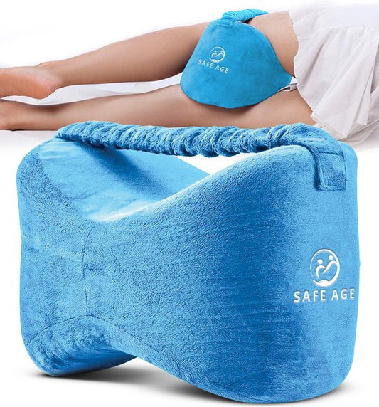 Safelife oreiller de genoux orthopédique - oreiller de jambe pour dormir sur le côté - oreiller de genoux pour dormir sur le côté - oreiller de genoux - oreiller de genoux - oreiller de sommeil latéral adultes