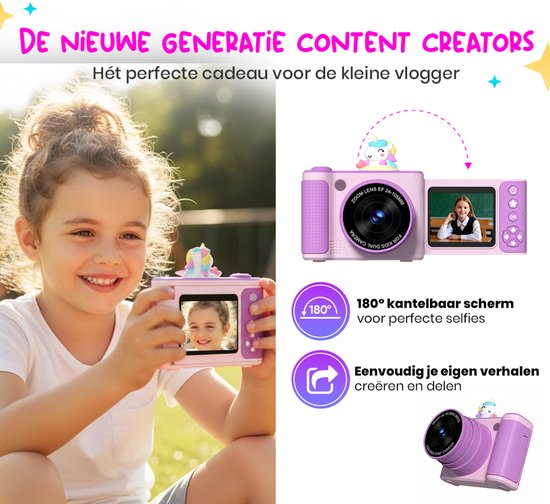 K&L Digital Kids Camera Kids 32GB - Caméra vlog pour enfants - Caméras numériques pour enfants - Appareil photo pour enfants - Appareil photo pour enfants