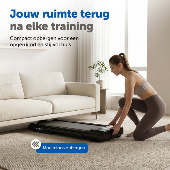ACTYV Tapis de course pliable 1-12km/h - Avec huile de lubrification, tapis de protection - Tapis de course - Tapis de marche - Pour la maison - Électrique - Pliable