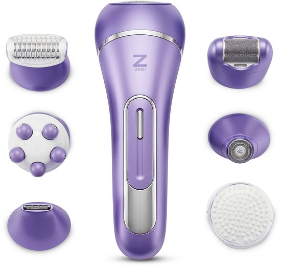 Rasoir pour femmes - rasoir 7 en 1 - épilateur - masseur facial - éliminateur de callosités - étanche - ligne de bikini - Zeri