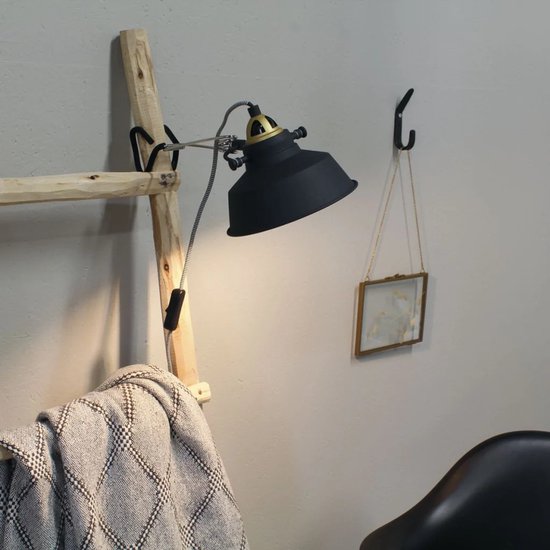 Applique Nove 1320ZW - Noir, orientable et inclinable, plastique/métal - Mexlite