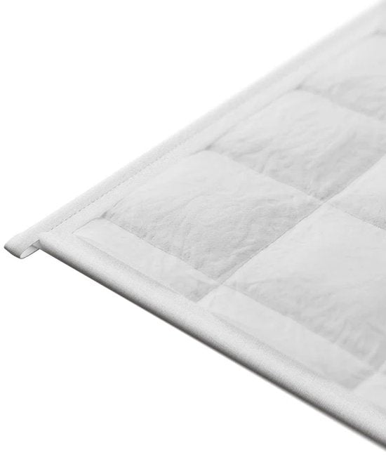 Couverture d'aggravation / Couverture lourde / Couverture de poids - 135x200 cm - 7kg - Blanc