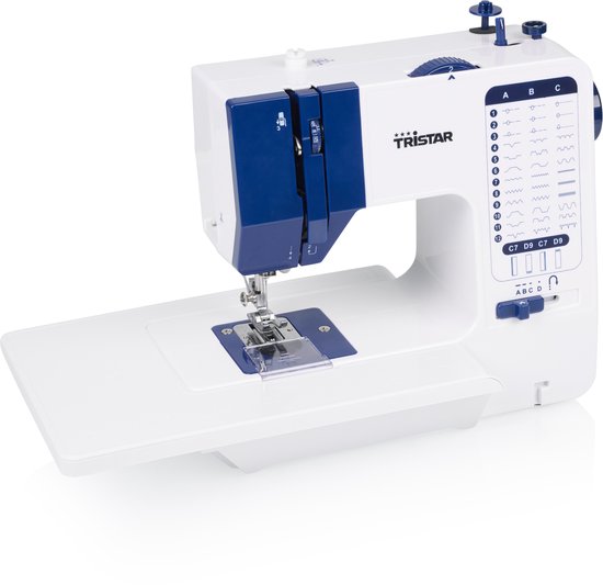 Machine à coudre Tristar SM-6005 - 38 points - compacte et puissante - enfileur de fil automatique - lumières LED - accessoires inclus