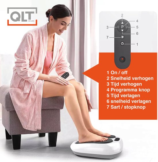 QLT VibroPulse Pro Appareil de massage des jambes et des pieds - 10 programmes - 20 vitesses