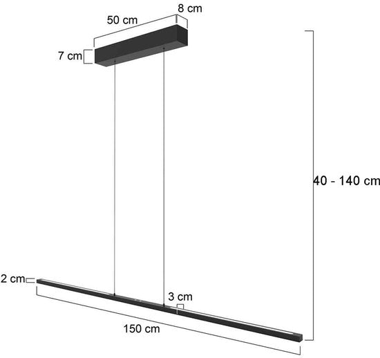 Steinhauer - lampe suspendue - Bande - noir - métal - lampe design - LED - 3995ZW