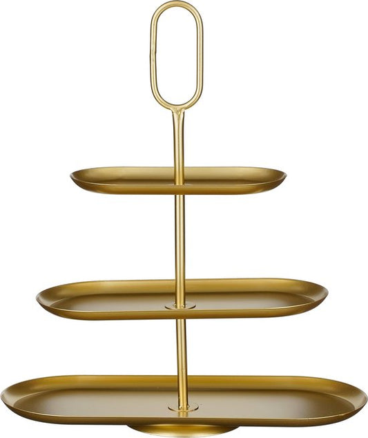Mica Decorations Etagere Rama 3 niveaux - L48 x L20 x H55 cm - Métal - Or