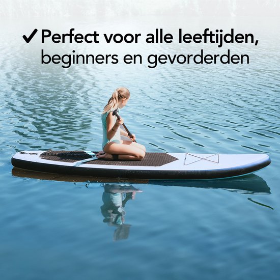 Brixy SUP Board - Inflatable Paddle Board - Set complet - 285 cm - Max. 150 kg - Vert menthe