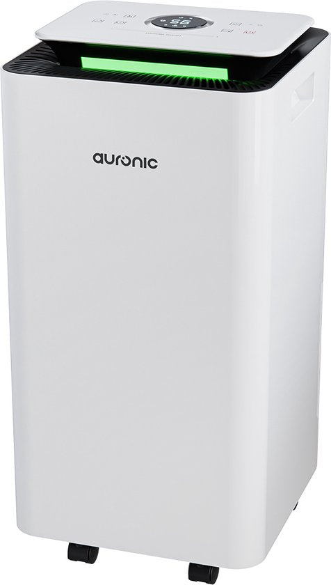 Déshumidificateur et purificateur d'air Auronic - Pro Series - 10L par jour - Fonction Wash-dry - Chambre à coucher, salle de bains et salon - Blanc
